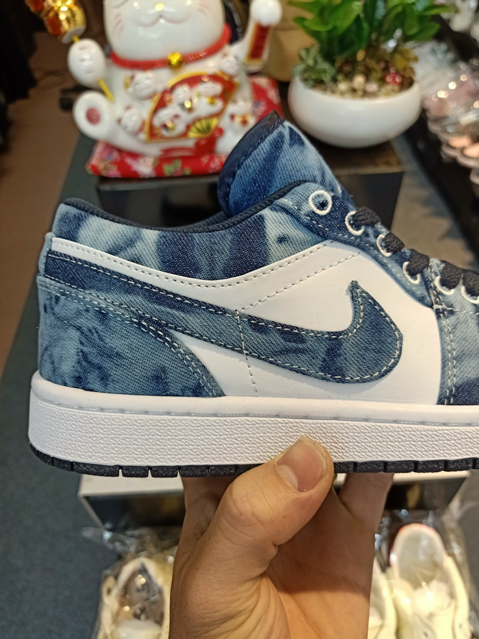 Giày thể thao AIR JD LOW loang nổ cổ thấp