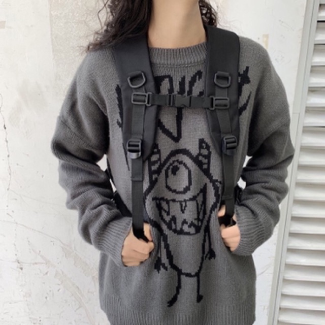 BALO ULZZANG BASIC ( chống nước ) ( 2 khoá nhựa đen song song)