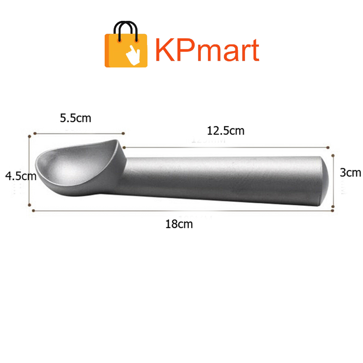 Muỗng múc kem cán trần