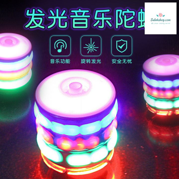 Con Quay Trụ Gỗ Phát Sáng Có Nhạc