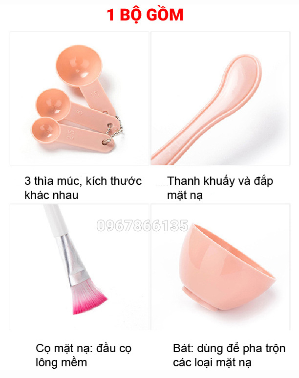 Bộ dụng cụ đắp mặt nạ- Bát trộn mặt nạ