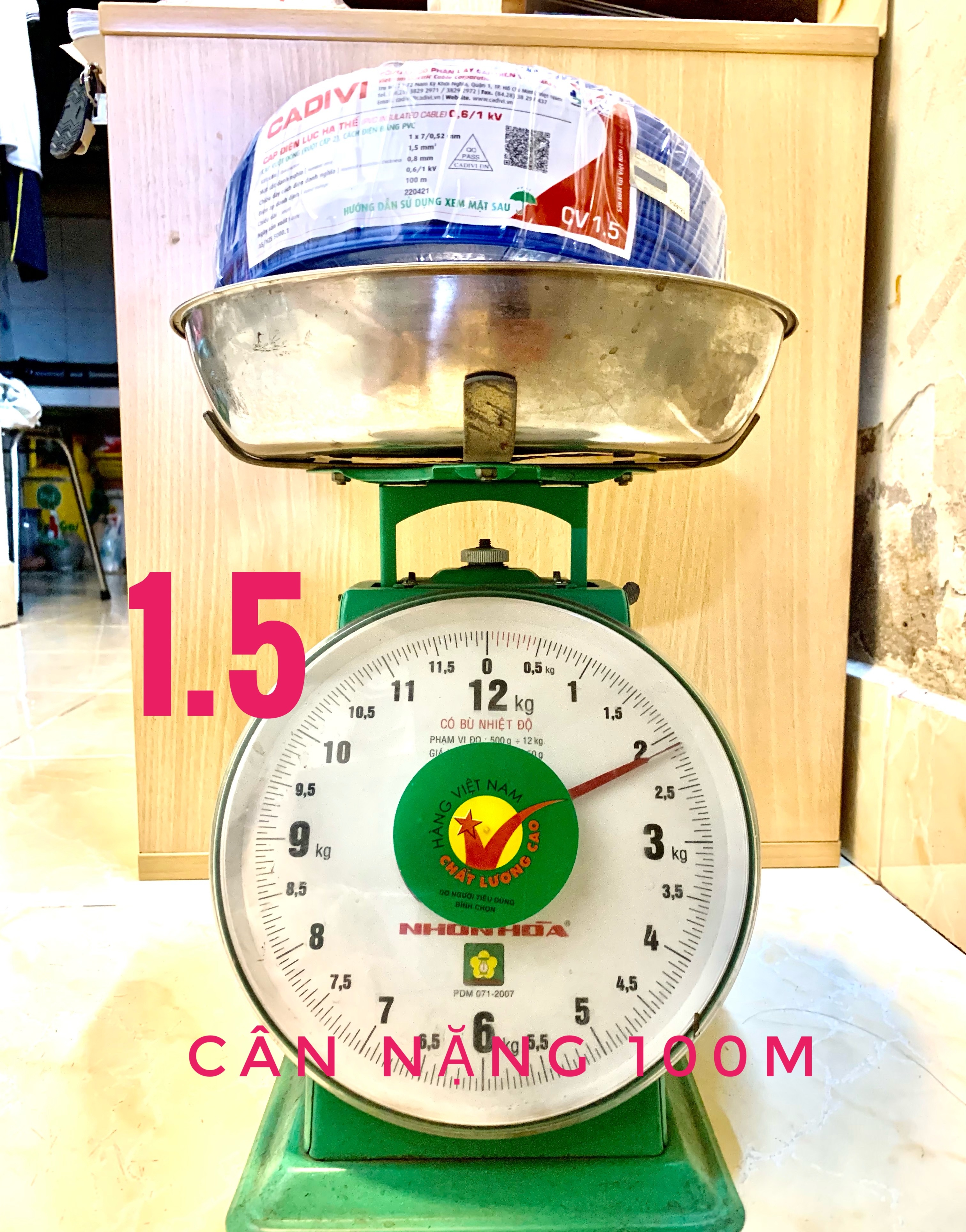 [HCM]50m dây điện đơn 1.5 cadivi
