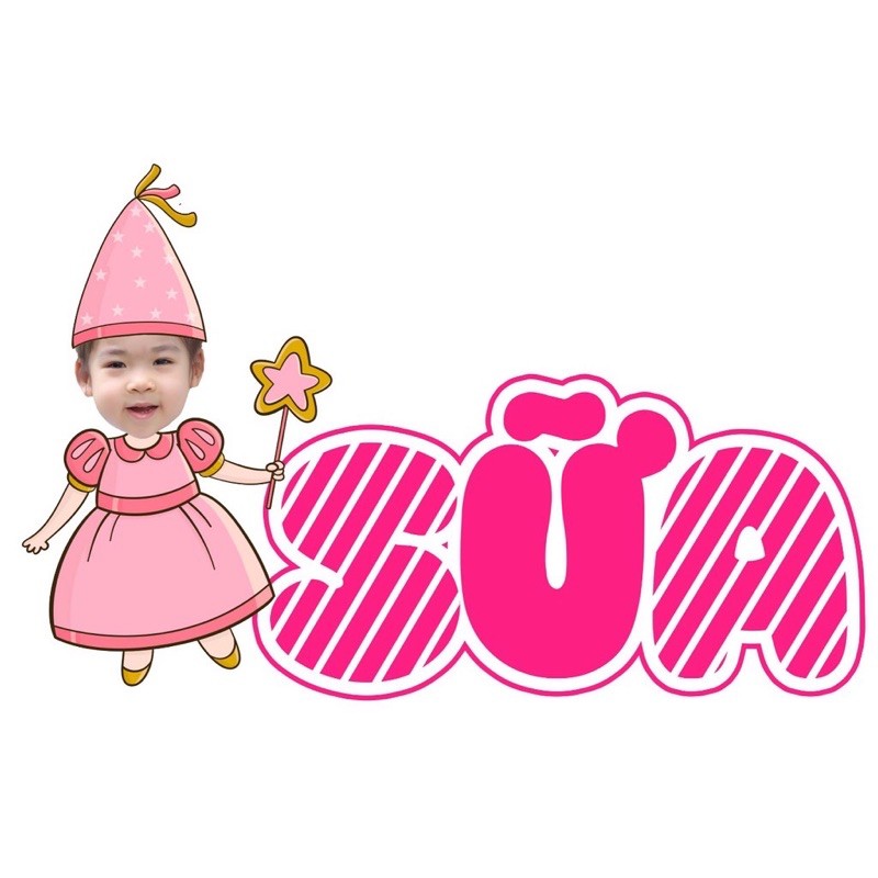 Tên Để Bàn Kèm Chibi Trang Trí Sinh Nhật