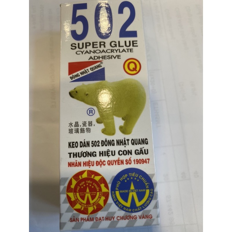 Keo dán 502 hiệu Đông Nhật Quang.