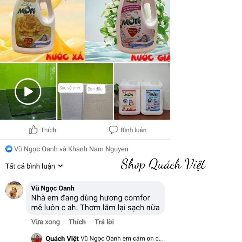 Nước giặt cao cấp MORI hương Comf, dung tích 2L