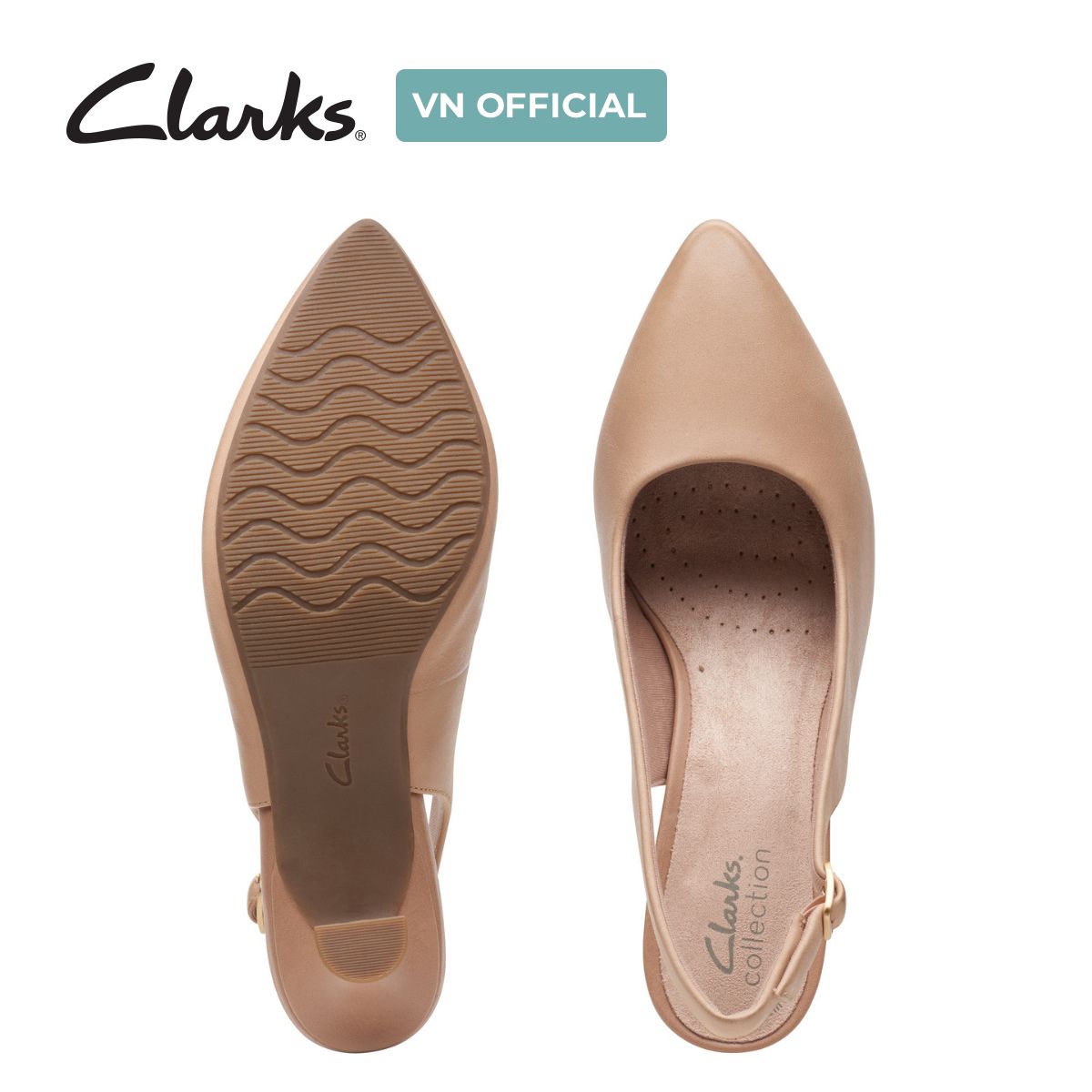 Giày Cao Gót 7cm Da Nữ Clarks - Kataleyna Step