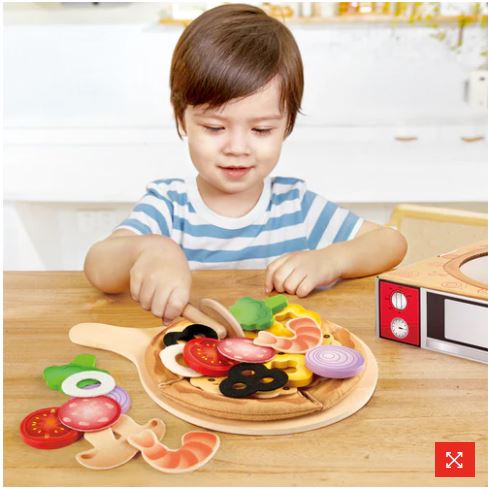 Bộ đồ chơi làm bánh Pizza Hape