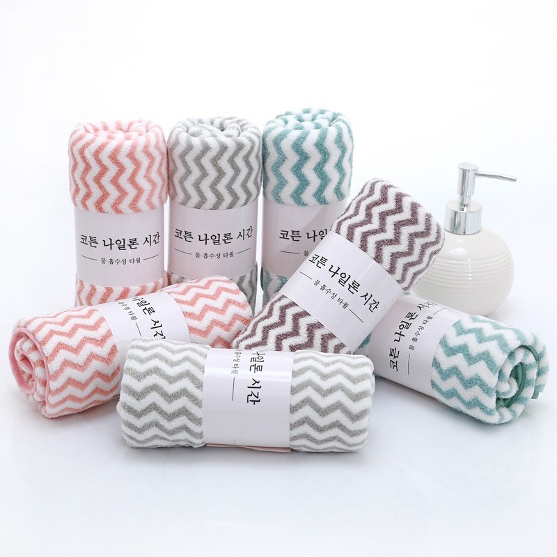 set 2 Khăn mặt Hàn Quốc cotton siêu thấm