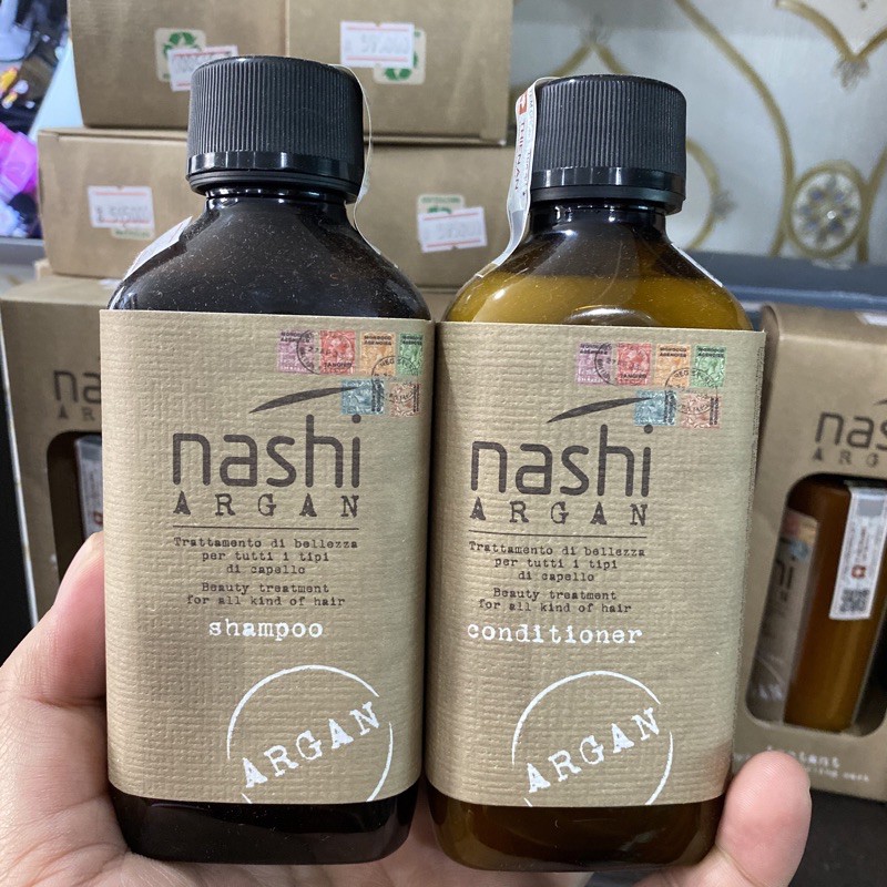 Dầu gội xả phục hồi tóc Nashi Argan 200mlx2