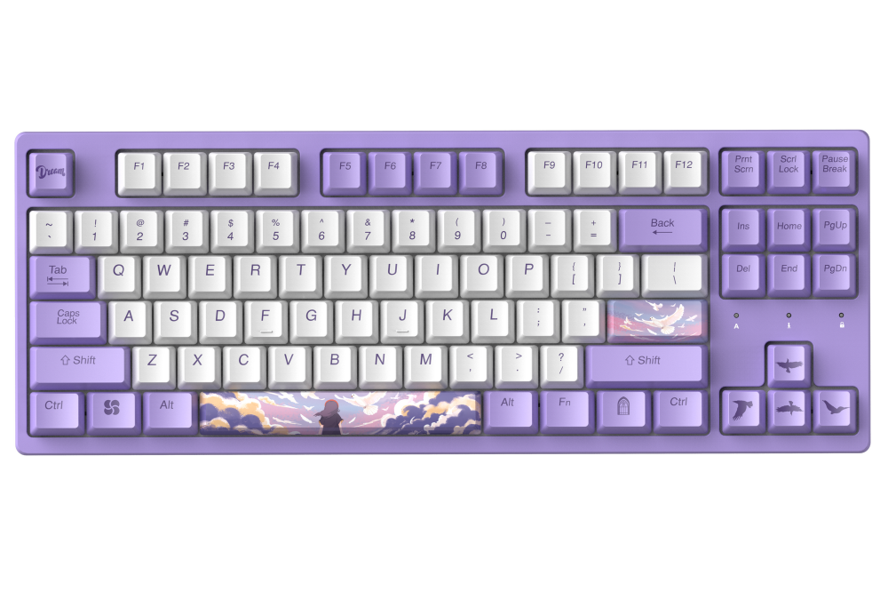 Bàn phím cơ DAREU A87 SUMMER/CHILDHOOD/DREAM/SWALLOW (PBT, CHERRY Brown/ Red switch)