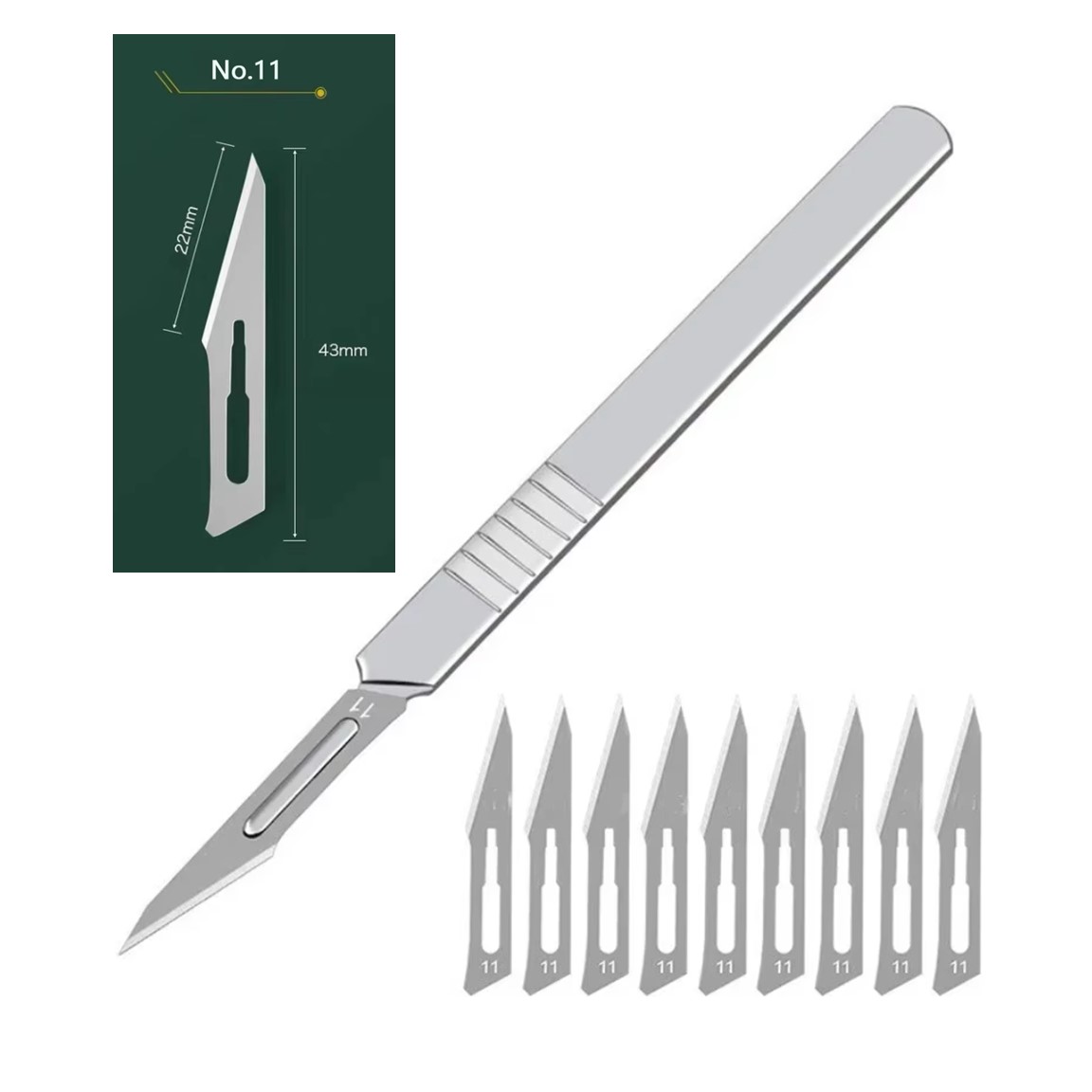 Cán dao mổ y tế số 3 (Kèm 50 lưỡi dao mổ thích hợp)
