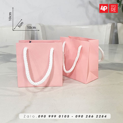 01 TÚI KRAFT HỒNG 120GSM - NHIỀU SIZE