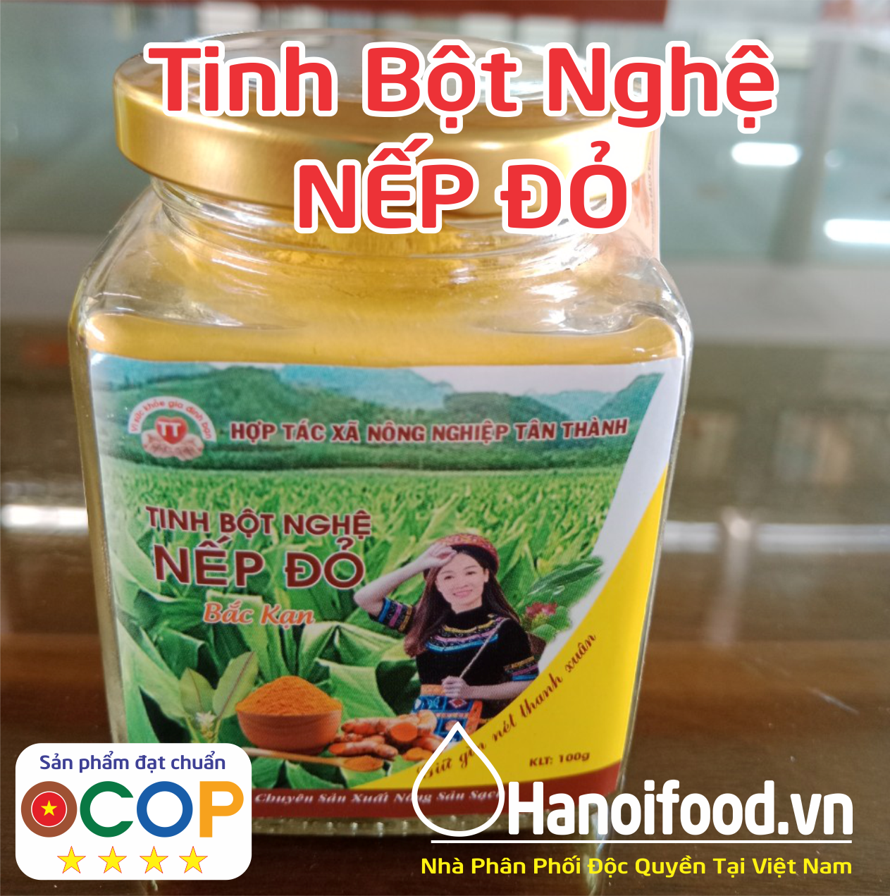 [Dùng Thử] Tinh bột Nghệ Nếp đỏ Bắc Kạn 20g