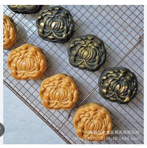 Khuôn trung thu 1 mặt hoa cúc 150g