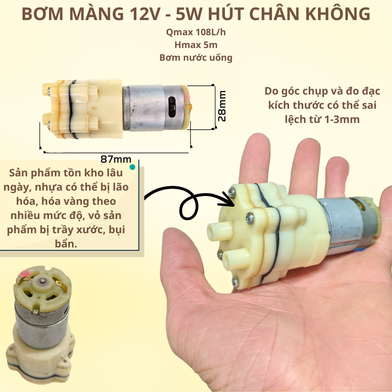 Các Loại Bơm Màng, Động cơ 12V