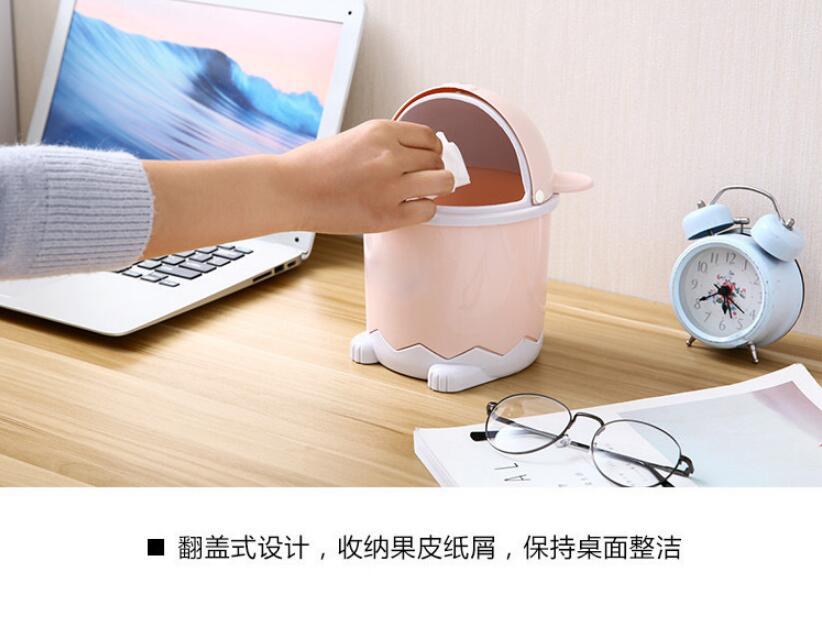 Thùng Rác Mini Nắp Lật Hình Gấu Trúc Dễ Thương ,Để Bàn Học,Bàn Làm Việc