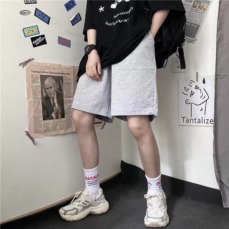 Quần short trơn basic unisex dành cho cả nam nữ