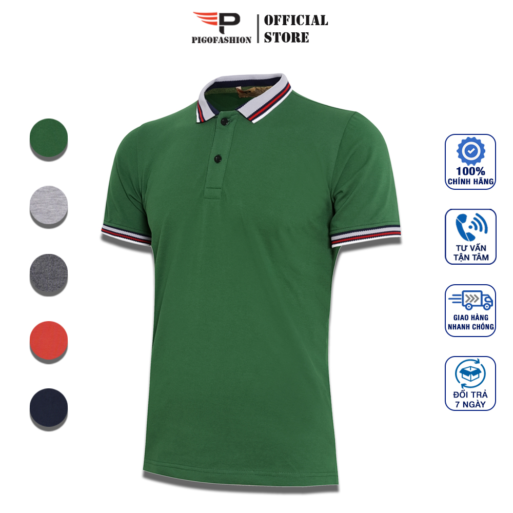 Áo Thun Polo Nam Cổ Phối Độc Đáo Pigofashion Chuẩn Xmen FS Aht06 (Chọn Màu)