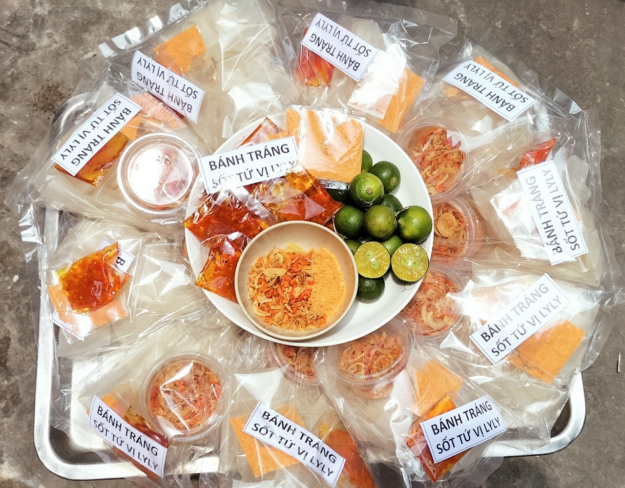 (DẺO CAY) BÁNH TRÁNG CHẤM SỐT TỨ VỊ