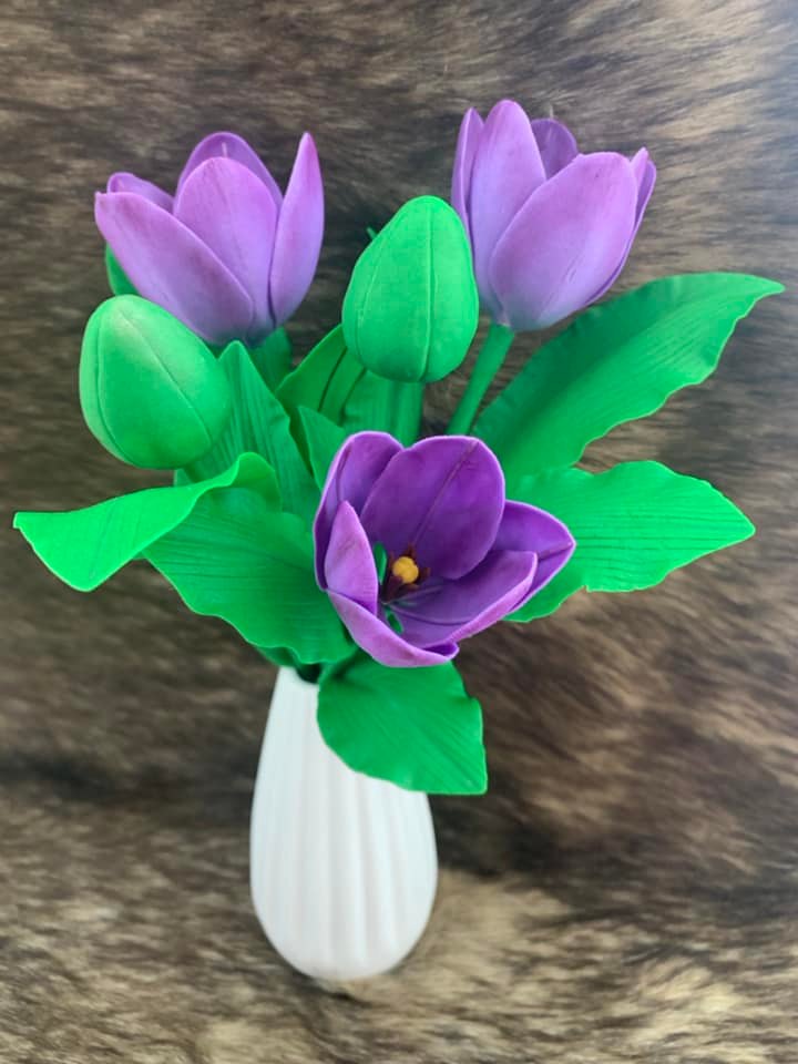 [HCM]Cành hoa tulip đất sét size trung