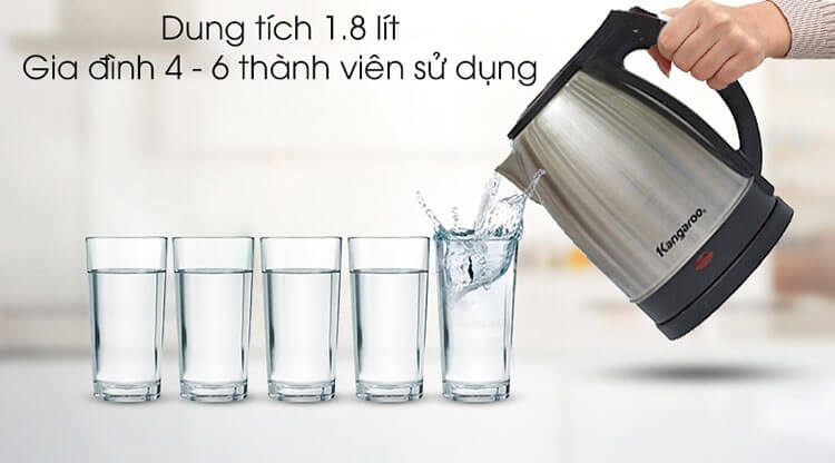 Ấm Đun Siêu Tốc Kangaroo KG338 (1.8L)