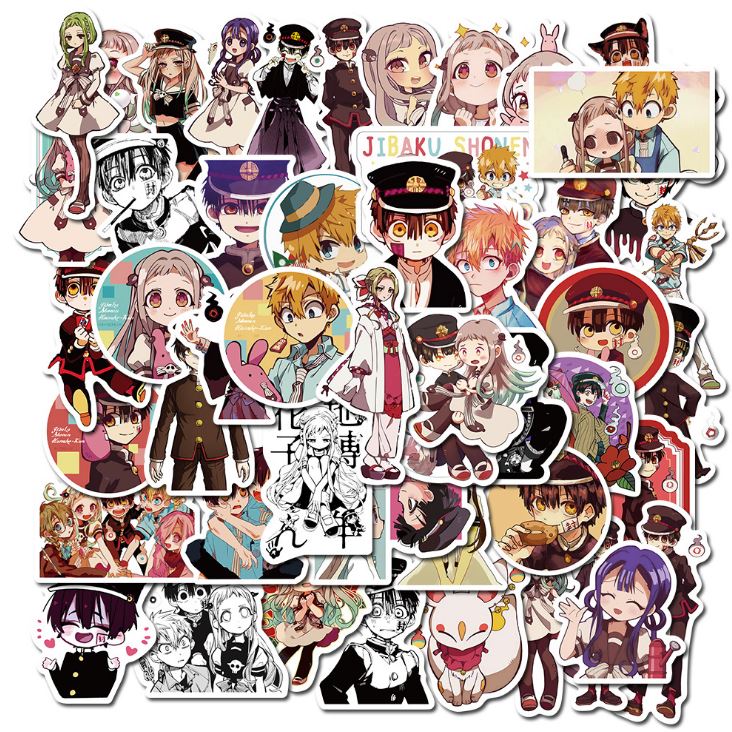 [HCM]Sticker CẬU MA NHÀ XÍ HANAKO nhựa PVC không thấm nước dán nón bảo hiểm laptop điện thoại Vali xe Cực COOL #76