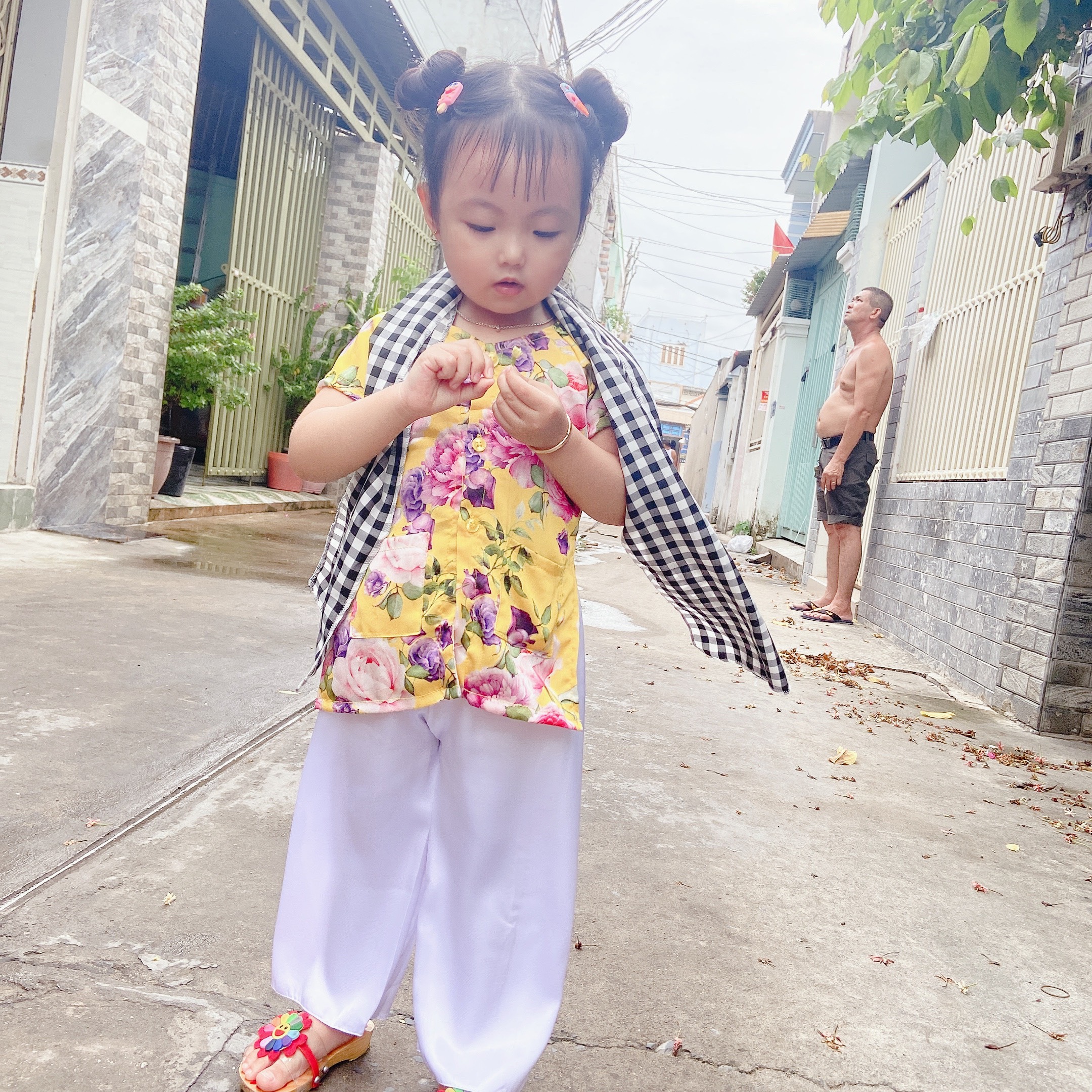 Bà Ba Khăn Rằn siêu đáng iu cho bé từ 1 tuổi đến 5 tuổi - Nhã Uyên Kids - Mã BB004
