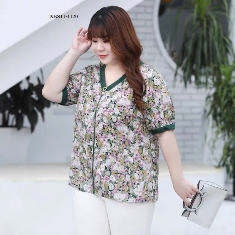 ÁO HOA BIG SIZE THIẾT KẾ CAO CẤP