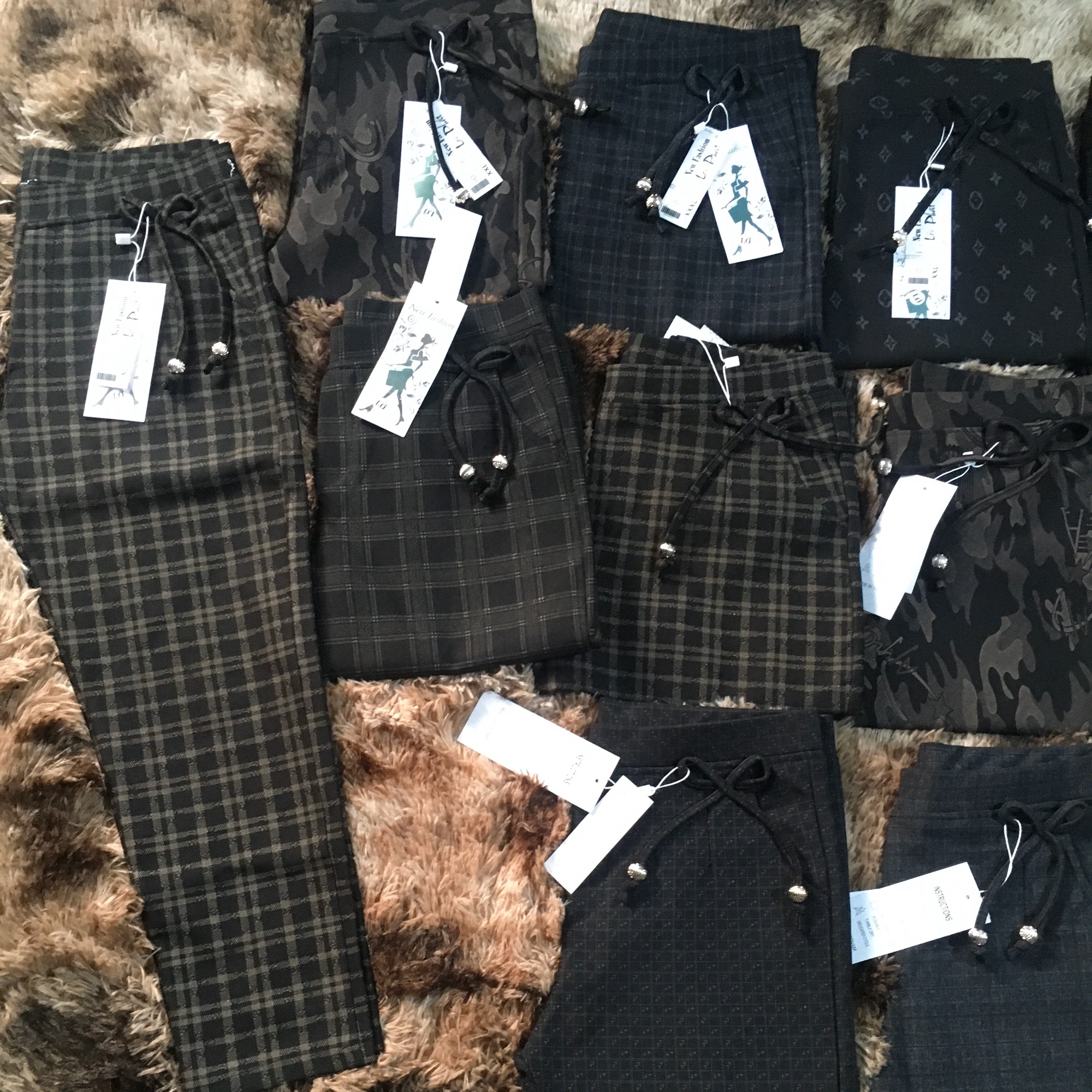 Quần cotton sọc lỡ 9 tấc lưng thun