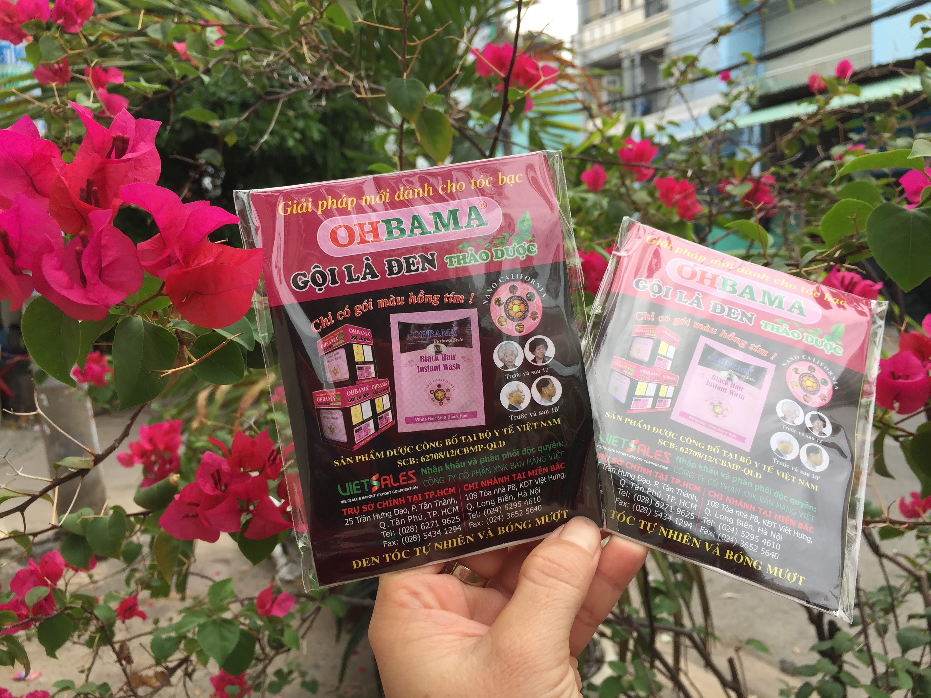 Combo 2 gói dầu gội là đen Thảo dược OHBAMA 40 ml