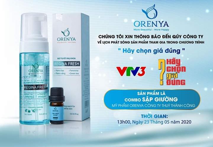 COMBO SẬP GIƯỜNG ORENYA [Bọt phụ khoa +Nước hoa vùng kín]