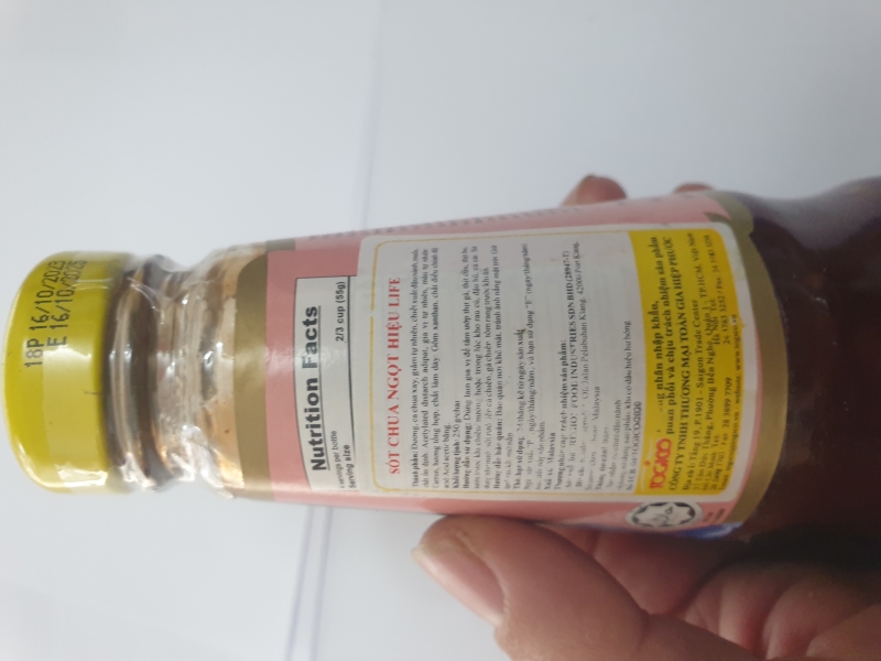 Fresh sour sauce 250g-life imported from Malaysia