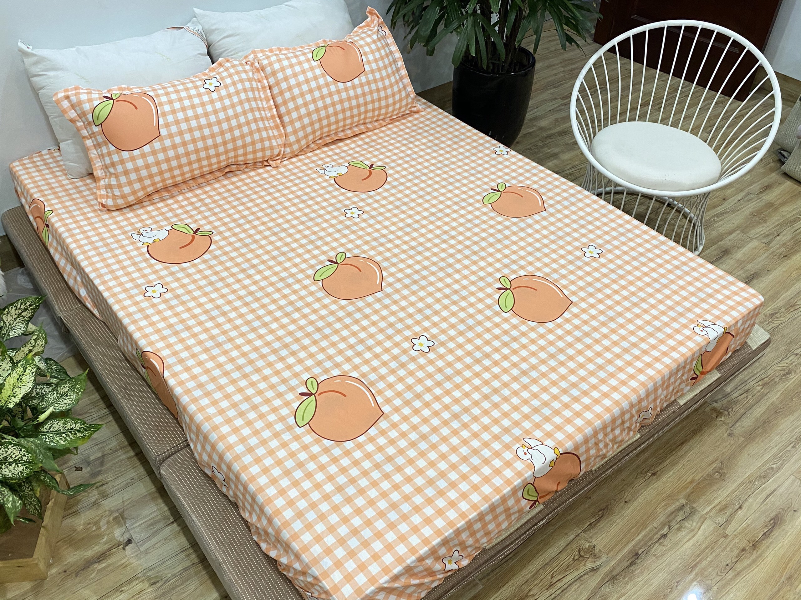 Set Ga Gối Mẫu Đào Cam P36