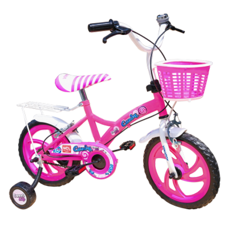 Xe đạp cho bé Nhựa Chợ Lớn - Candy K105 (Hồng) 14 inch - Cho Bé Từ 4 - 5 tuổi