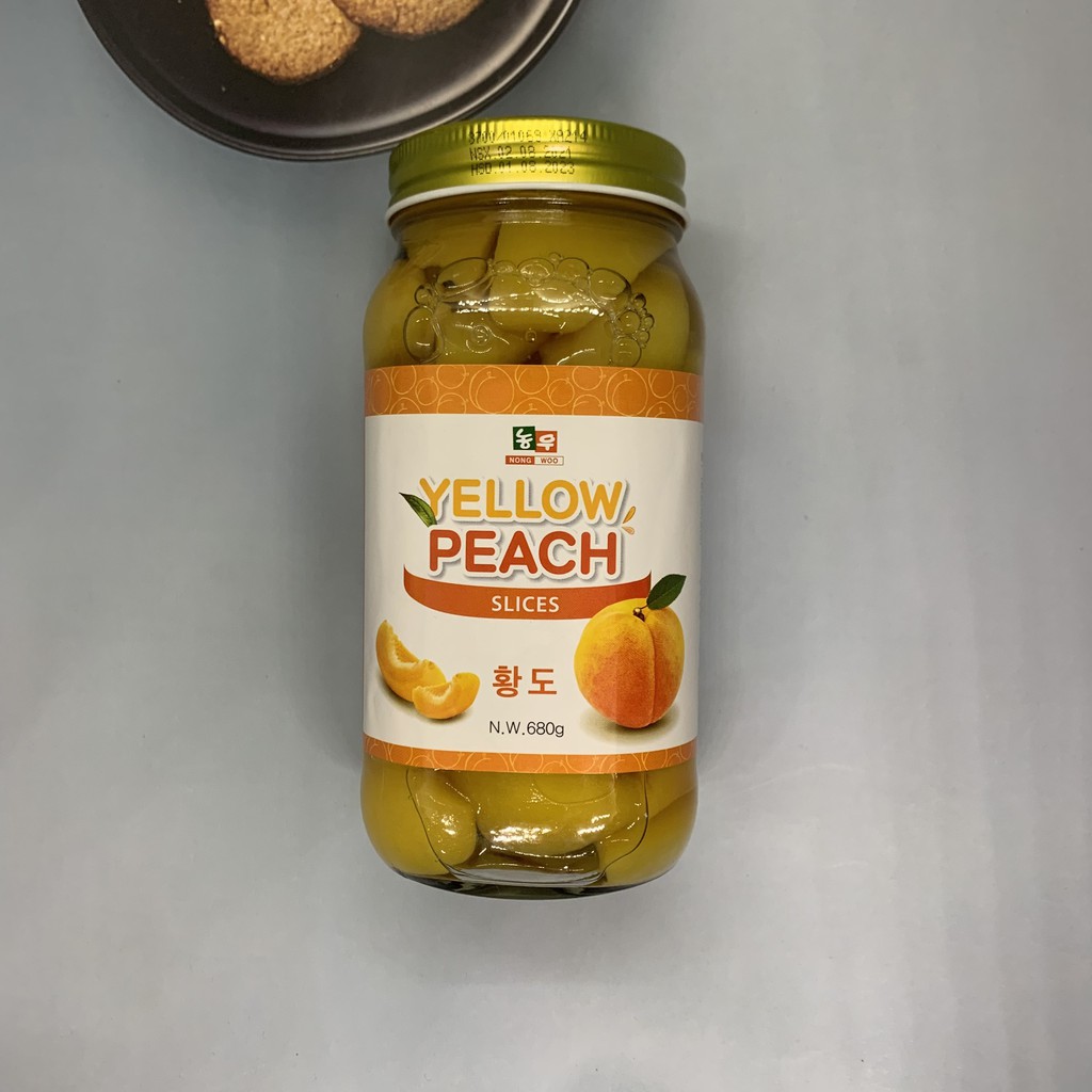 Đào Ngâm Hàn Quốc 680G ( Đào Vàng Nongwoo)
