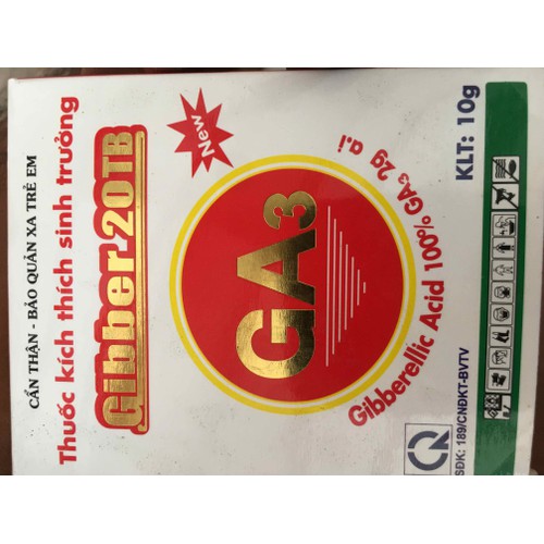 GA3 Phân bón kích thích sinh trưởng Gibber 20% 10gr