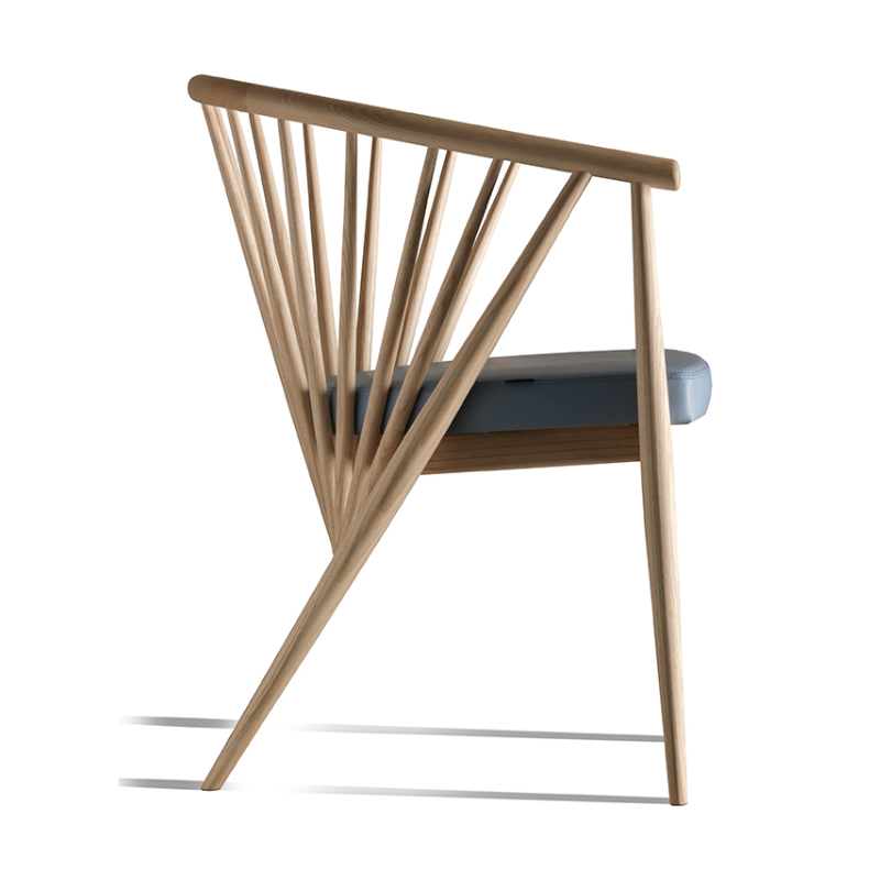 [Freeship] Ghế Genny gỗ ash IBIE kích thước [610 x 590 x 770 mm]
