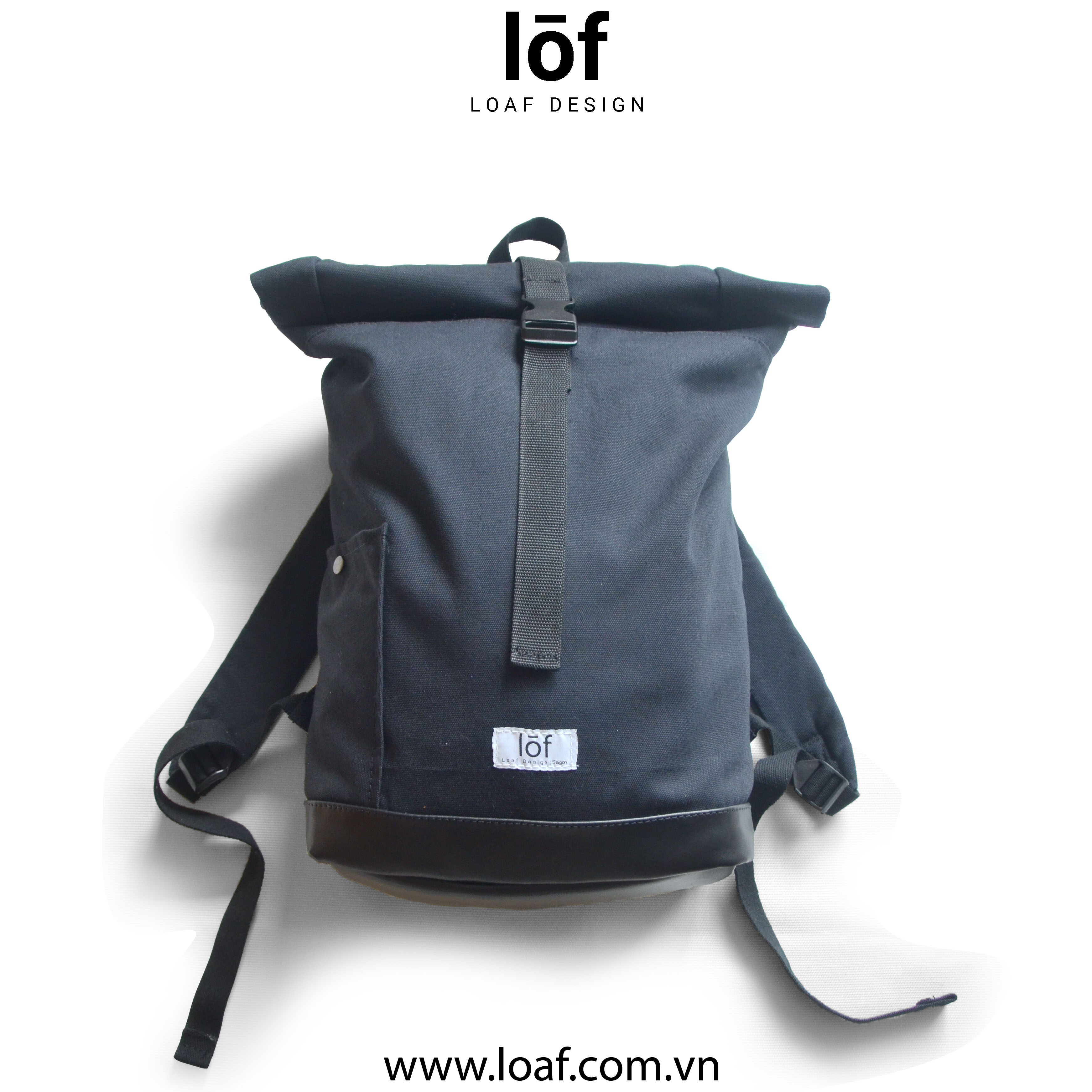 Balo nắp cuộn Loaf design / Balo rolltop Made in Saigon