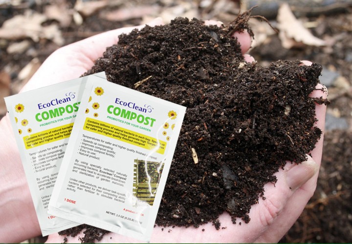 EcoClean COMPOST - Men vi sinh ủ phân nhập khẩu Mỹ - Gói 100g