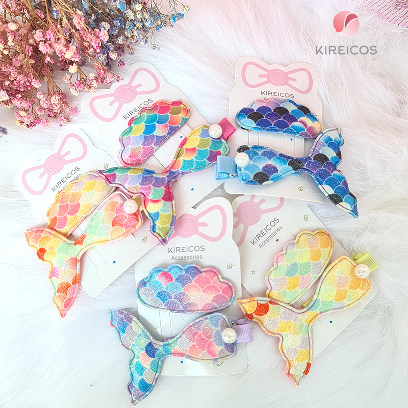 [HCM]Set 2 Kẹp Tóc Đuôi Cá Đám Mây Lấp Lánh Siêu Cute