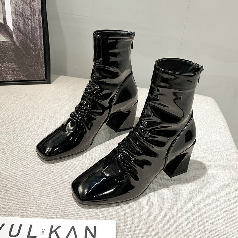 Boot nữ hàn quốc cao gót , giày bốt cổ lửng hàng hot