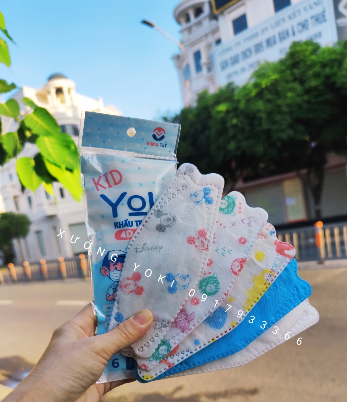 Khẩu trang trẻ em Yoki cao cấp bịch 6 cái