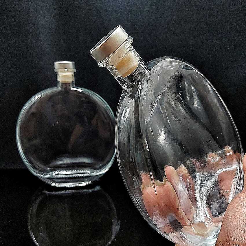 Chai Đựng Rượu Thủy Tinh 500ML fullMoon nắp cao su bọc thiếc – Chai Thủy Tinh Đựng Rượu – Mẫu Chai Rượu Đẹp - Bình Đựng Rượu Thủy Tinh (C21)