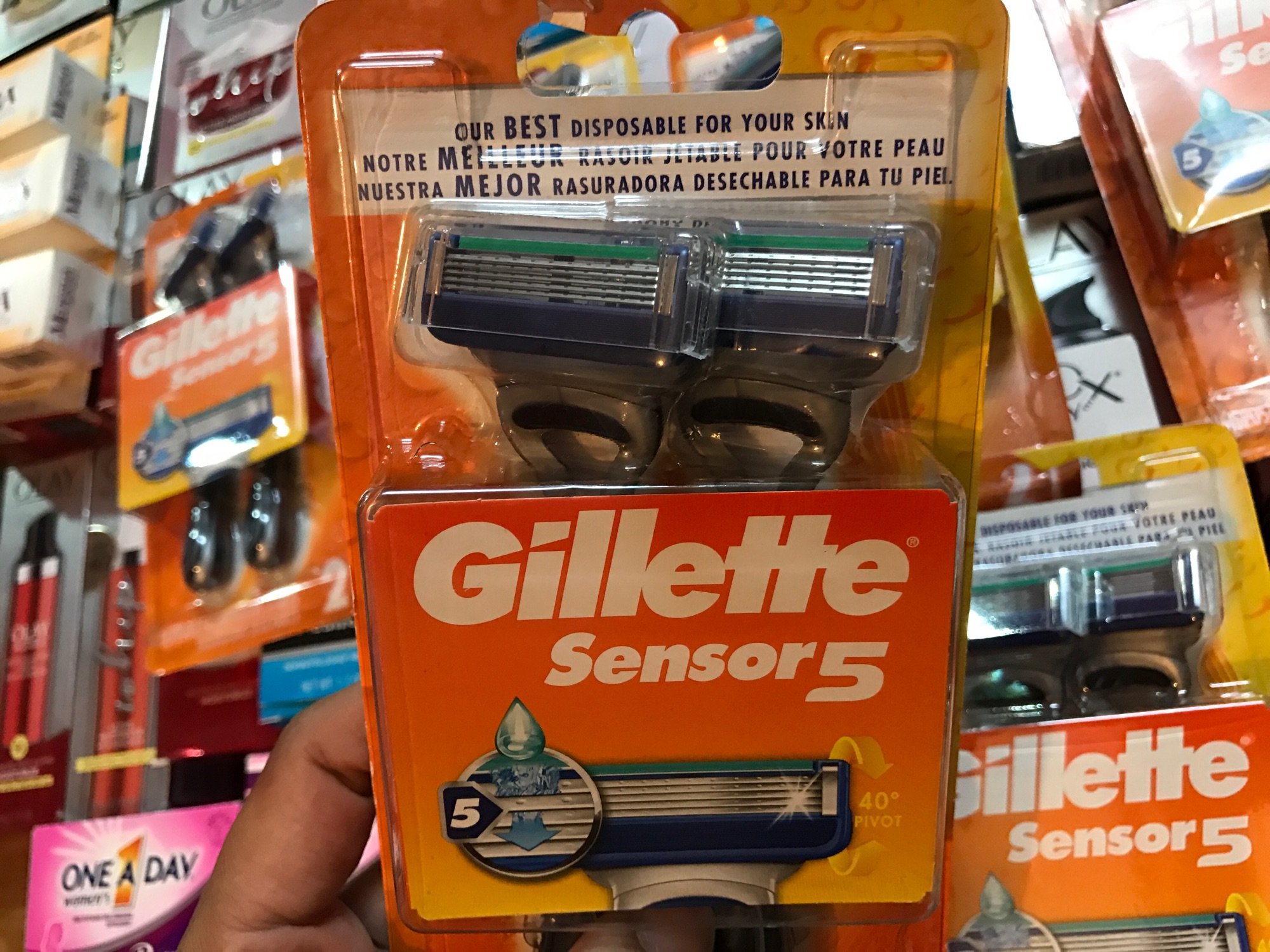 Bộ 2 Dao cạo Gillette Sensor 5 Lưỡi USA