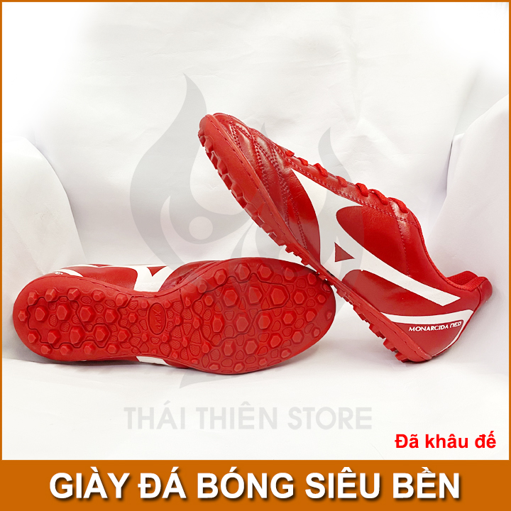 Giày đá bóng giày đá banh sân cỏ nhân tạo siêu bền đế cao su đã khâu sẵn