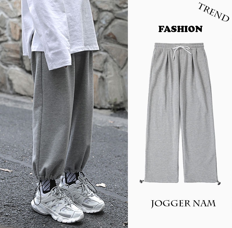 Quần Thể Thao Nam Mặc 2 Kiểu Ống Suông Culottes Và Jogger Bo Gấu Lưng Thun Trơn Basic Kiểu Dáng Thể Thao Năng Động FORYOU JOGGER NAM 9000064