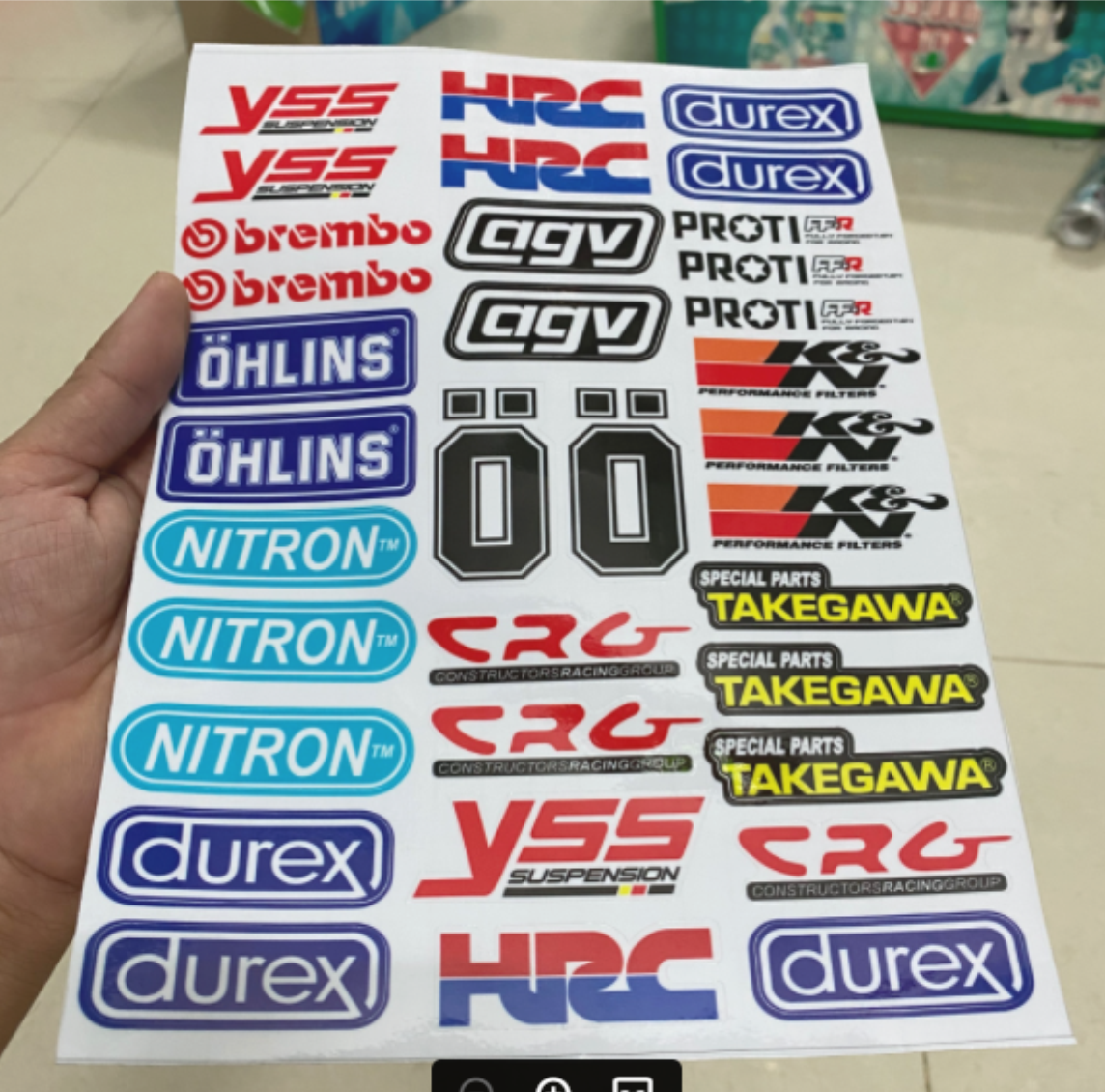 Combo tem nhãn hiệu logo xe máy các loại