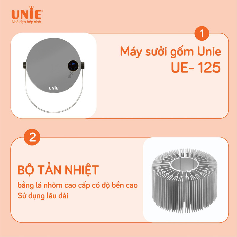 Máy sưởi gốm UNIE UE-125 công suất 2000W