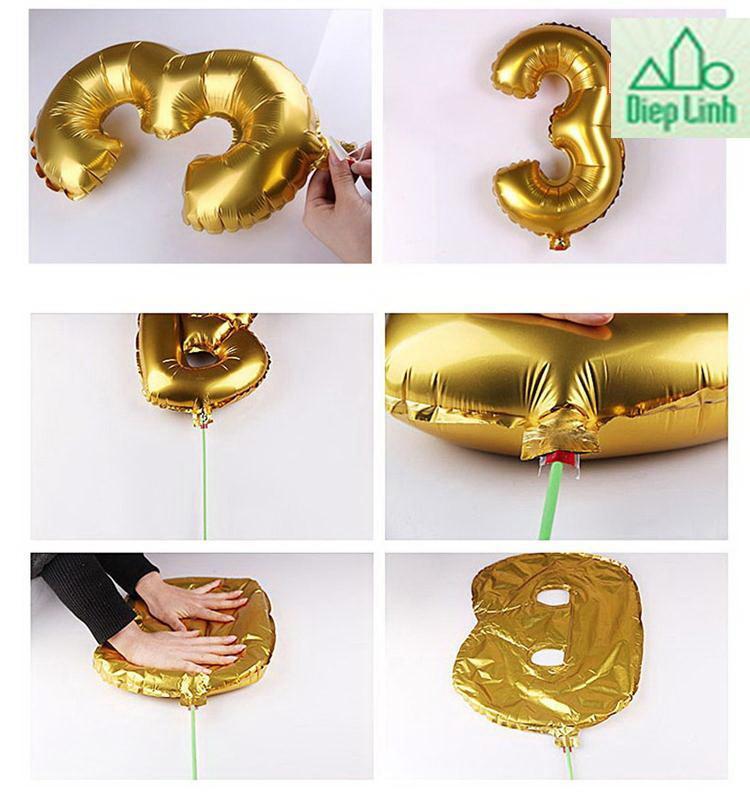 combo bóng trang trí sinh nhật khách đặt theo yêu cầu