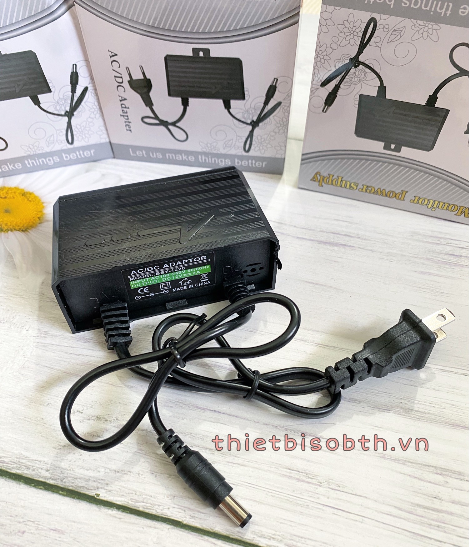 Nguồn 12V-2A chống nước cho camera ngoài trời